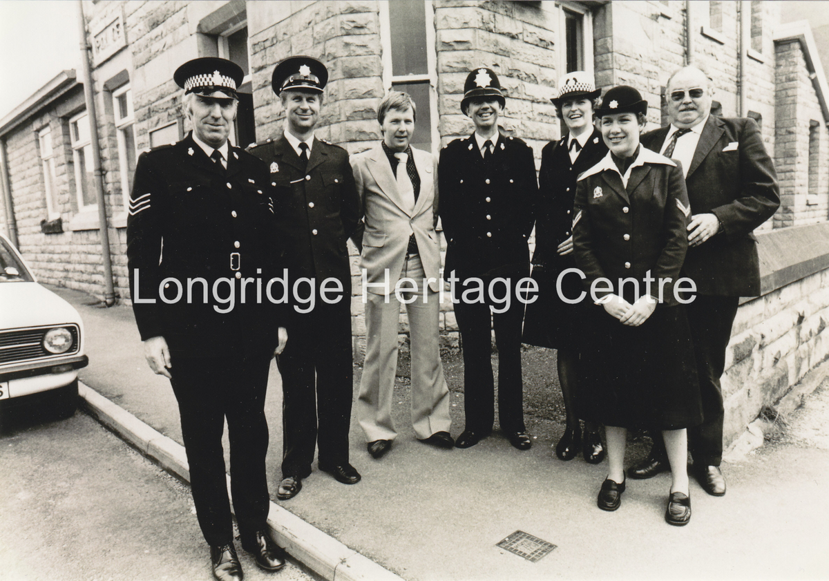 415B - Police Station  - A group photograph during a visit by Dutch Police officers - 1979